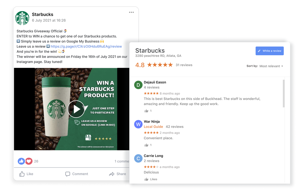 Starbucks reviews